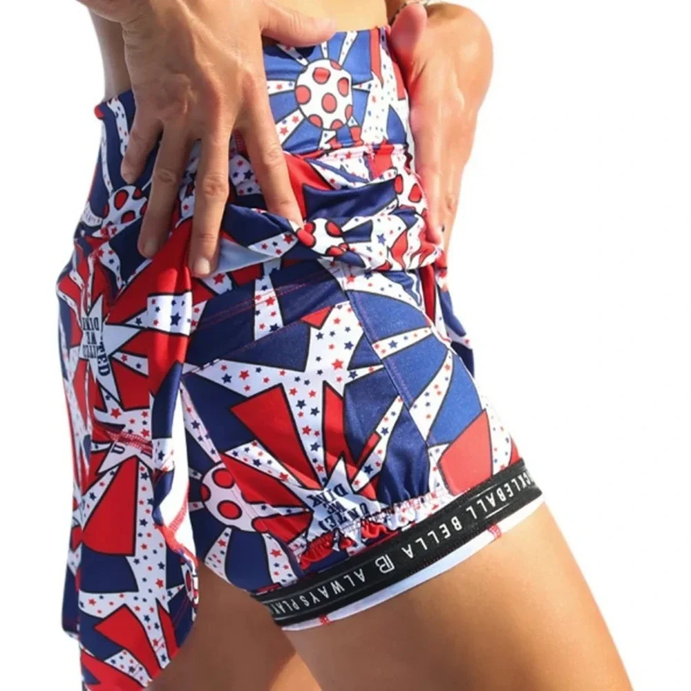 Pickleball Bella Drop Pleat Skort Women's 2 Red/White/Blue NWT